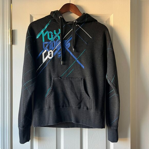 Fox Rider Racing Hoodie Size M | Black Pullover Graphic Sweatshirt Hoodie - Picture 1 of 4